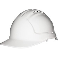 Safecorp PPE Safety Vented Protection Cap/Hard Hat With Web Harness White