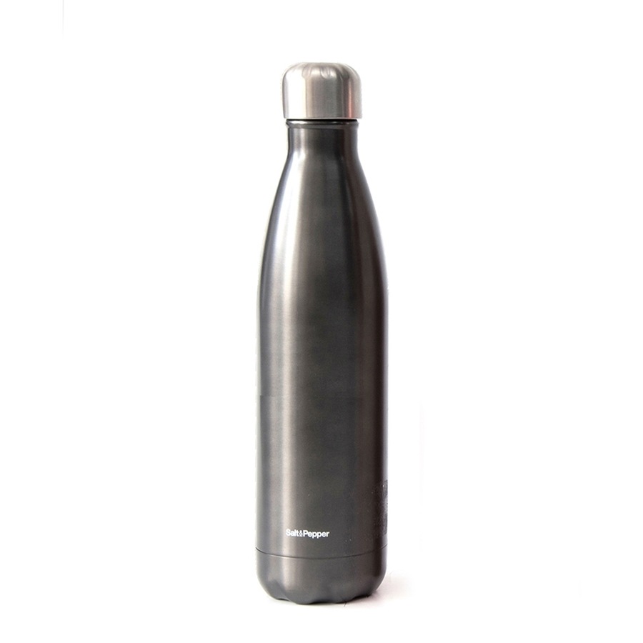 Salt & Pepper Hydra 750ml Double Wall Insulated Water Drink Bottle Gunmetal BLK