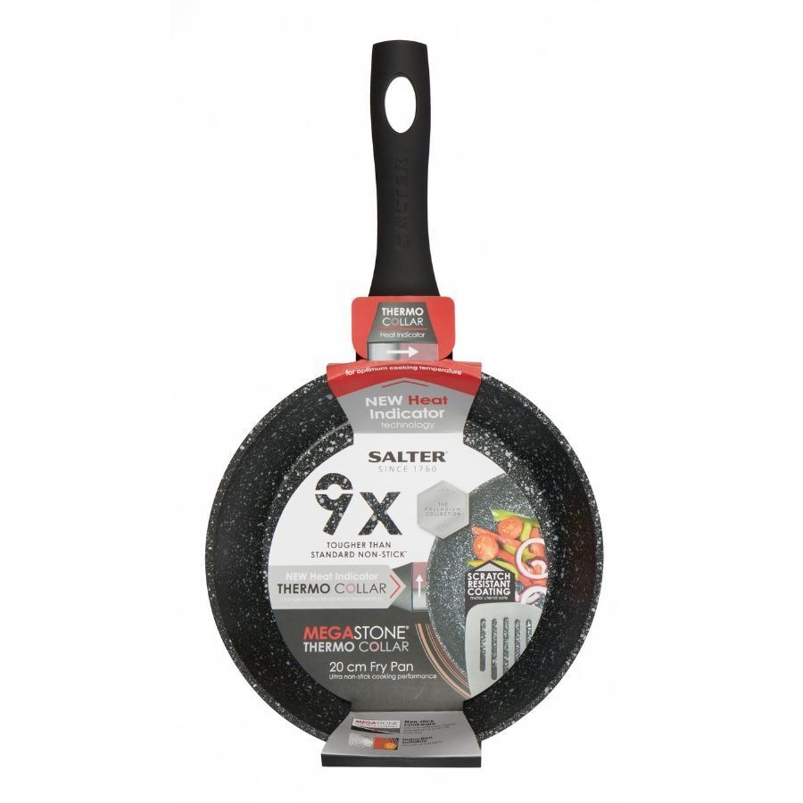 Salter 20cm Round Megastone Thermo Collar Non-Stick Cooking Frypan Cookware