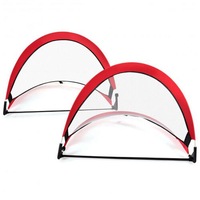Samba 6ft Round Pop Up Goal Pair Outdoor Sports Training Soccer Football Net Red
