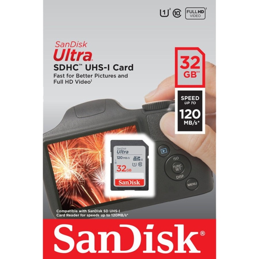 Sandisk 32GB Sdhc Card 120Mb/S SDHC Memory 120MB/S Speed SD UHS-I