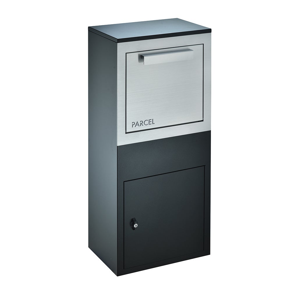 Sandleford Package/Parcel Box 92cm Letterbox/Mail Post Wall Mounted Mailbox Grey