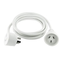 Sansai 2m Piggyback Power Extension Cord/Lead AU 3-Pin 10A/2400W Max Home/Office