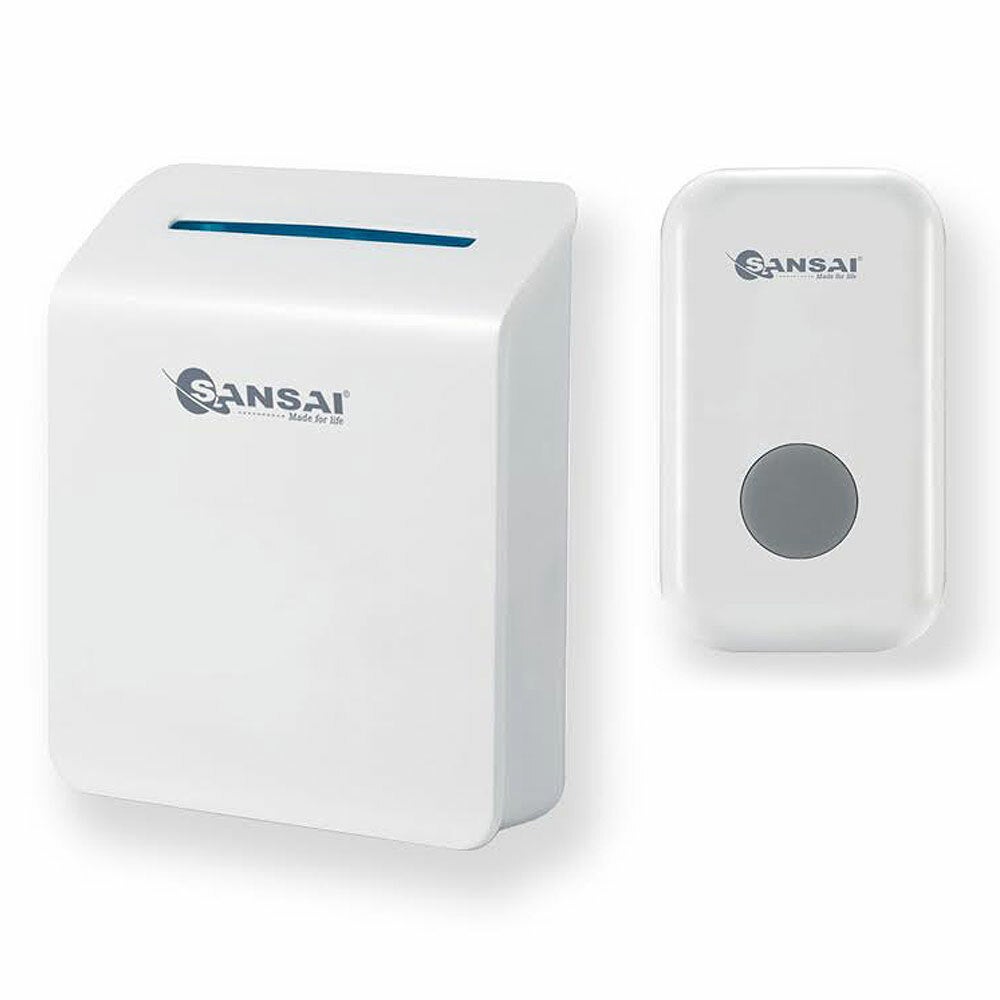 Sansai DB-920B Wireless Digital Doorbell Chime Door Bell w LED Light Home/Office