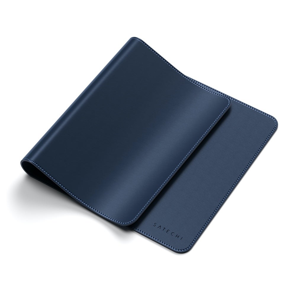 Satechi Multipurpose 58x31cm Eco Leather Deskmate Table Protector/Mouse Pad Blue