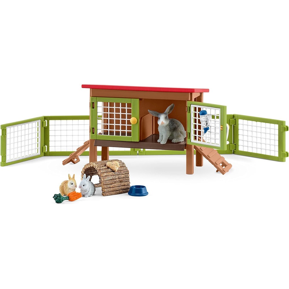 Buy Schleich Kids/Childrens Toy Figurine Rabbit Hutch Pretend Animal 3y ...
