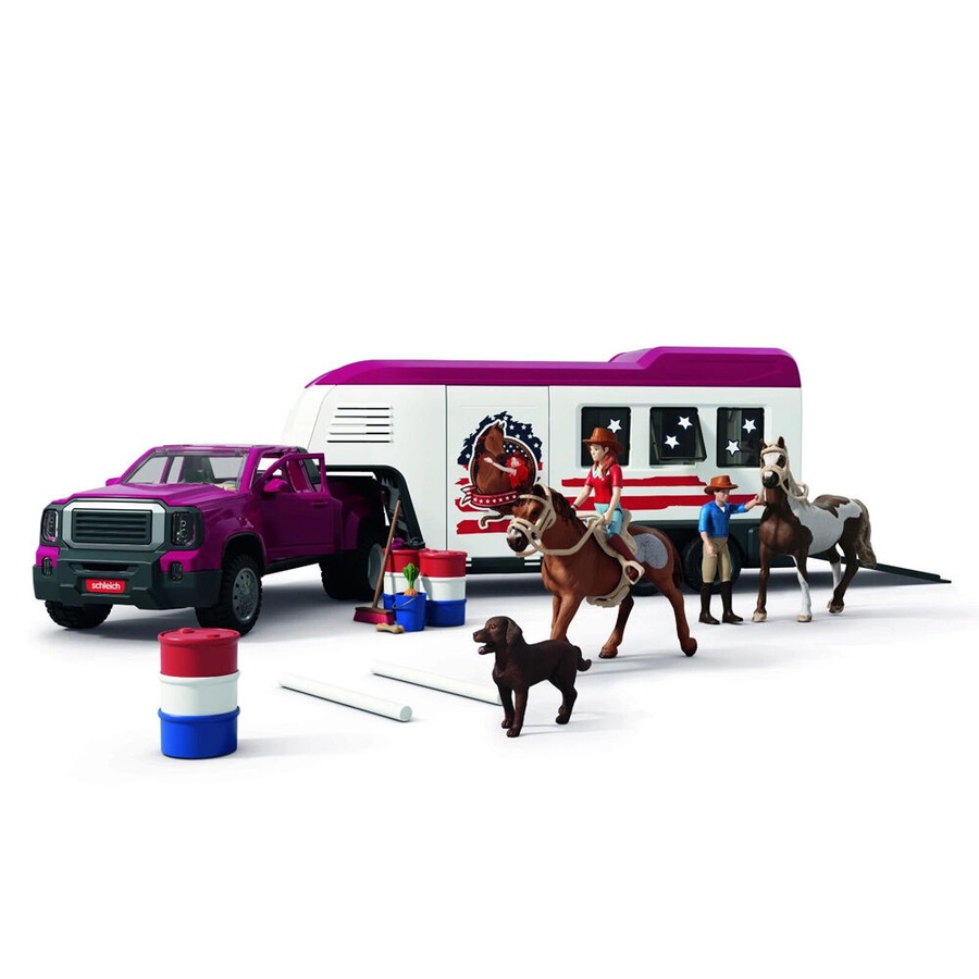 Schleich Ute Truck with Trailor Horse Club Vinyl Figures Kids Toy 3y+
