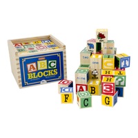 Schylling Alphabet Wood Building Blocks Kids Learning/Educational Toy/Game 19m+