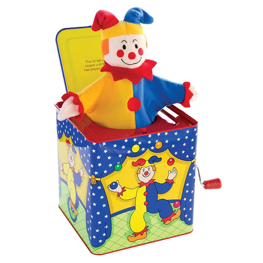 Schylling Jester Jack In the Box Baby/Infant/Kids 18m+ Clown Musical Pop Up Toy