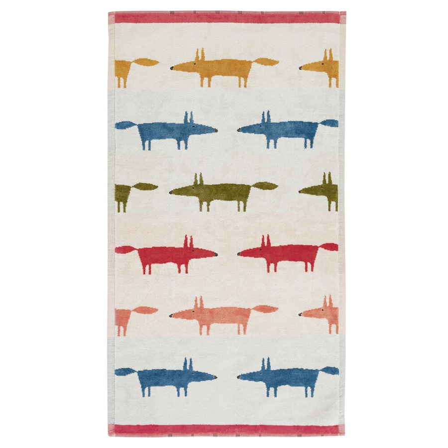 Scion Mr Fox Birthday 100% Cotton Shower Bath Sheet Multi-Coloured 90 x 150cm