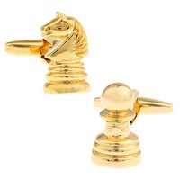 SD Man Chess Men's Cloth/Shirt Wedding/Party Cufflinks Fashion Accessories Gold