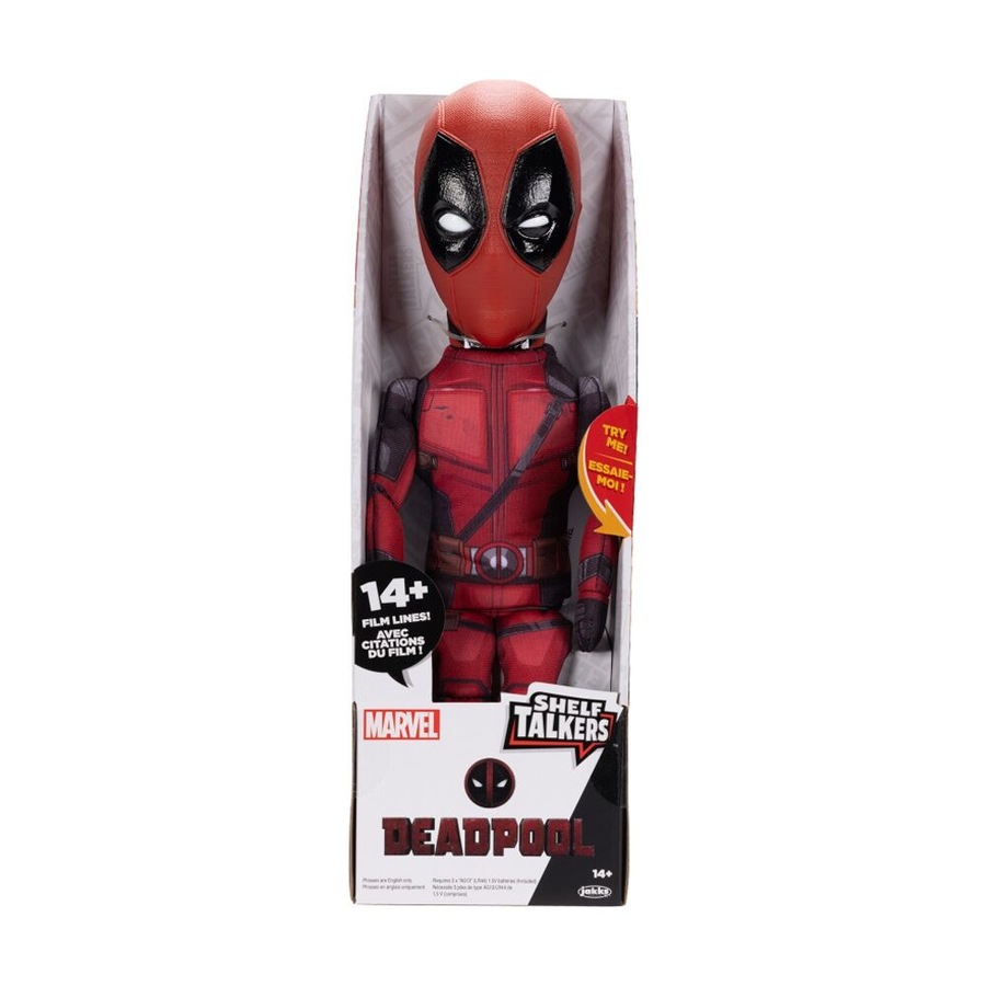 Shelf Talkers Deadpool Figurine Sitting Kids Toy 12 Inch