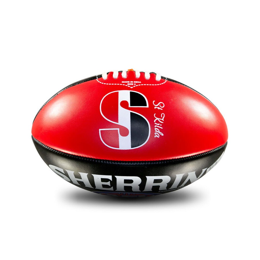 Sherrin PVC AFL Team Logo Football - St Kilda Saints Size 2 Red & Black