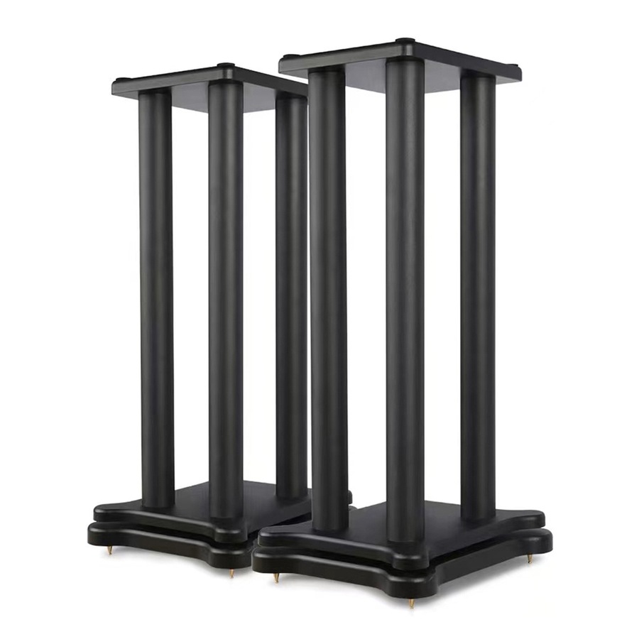 Silcron Podium Quad-L Steel Speaker Equipment Display Stand - Black 60cm