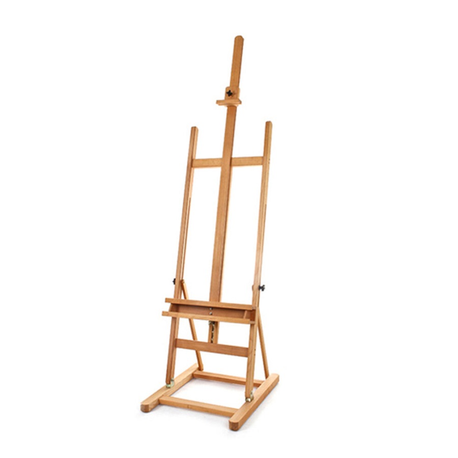 Sinoart Durable Adjustable Studio Easel for 140cm Canvas 51x61x186cm Beechwood