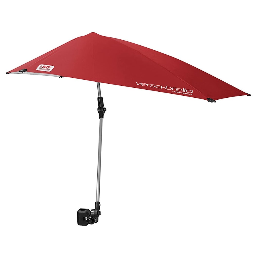 Sport Brella 100cm Sport Versa-Brella Umbrella w/Clamp Golf/Beach/Outdoors Red
