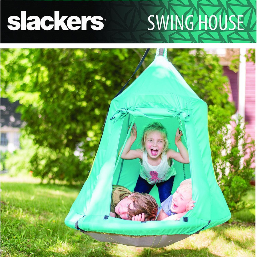 Slackers Teal Swing House with 40" Swing Kids/Childrens Interactive Toy 3+