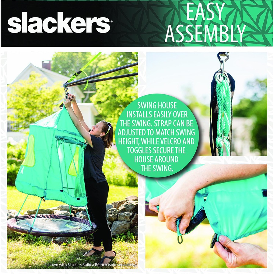 Slackers Teal Swing House with 40" Swing Kids/Childrens Interactive Toy 3+