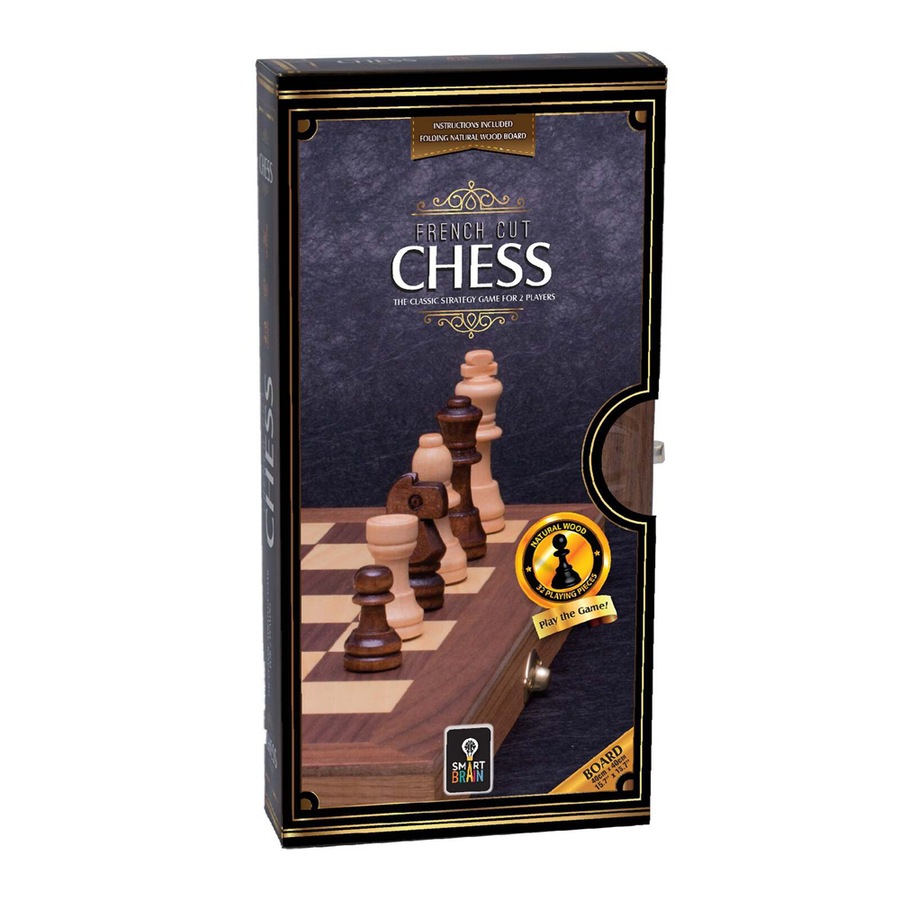 Smart Brain French Cut Chess 2-Players Kids/Family Wooden Board Game Set 40cm 6+