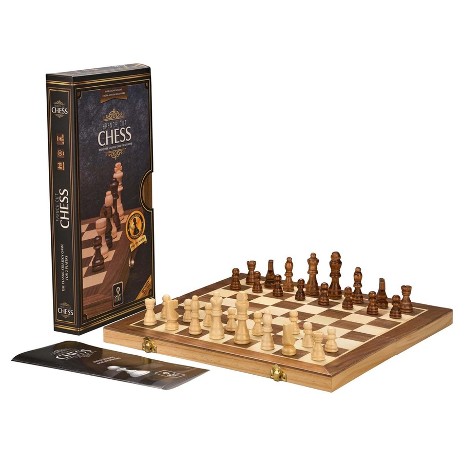 Smart Brain French Cut Chess 2-Players Kids/Family Wooden Board Game Set 40cm 6+