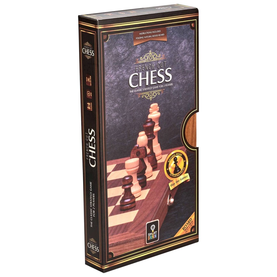 Smart Brain French Cut Chess 2-Players Kids/Family Wooden Board Game Set 40cm 6+