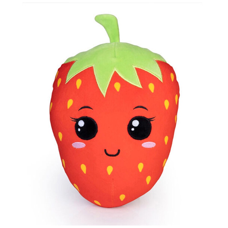 Smooshos Pal Squishy Velour Plushie Kids Toy 22x16x22cm Sweet Strawberry