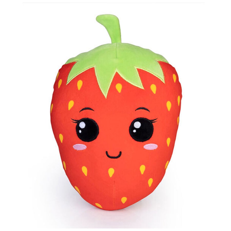 Smooshos Pal Squishy Velour Plushie Kids Toy 22x16x22cm Sweet Strawberry