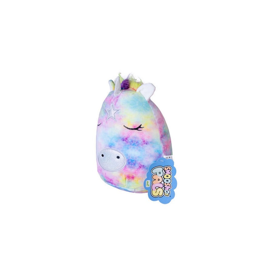 Smooshos Pal Squishy Velour Plushie Kids Toy 22x16x22cm Tie Dye Unicorn