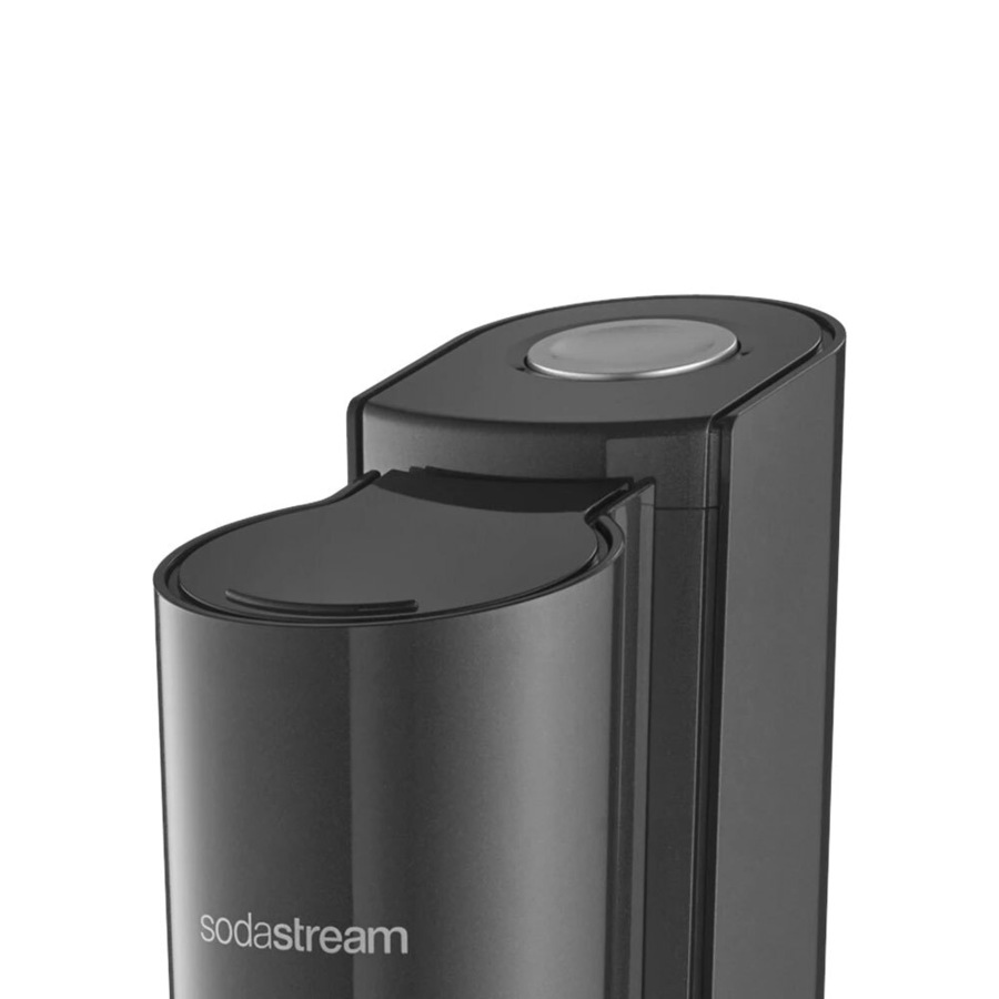 SodaStream Crystal Sparkling/Fizzy Water/Soda Maker w/Gas/2x Glass Bottles Black