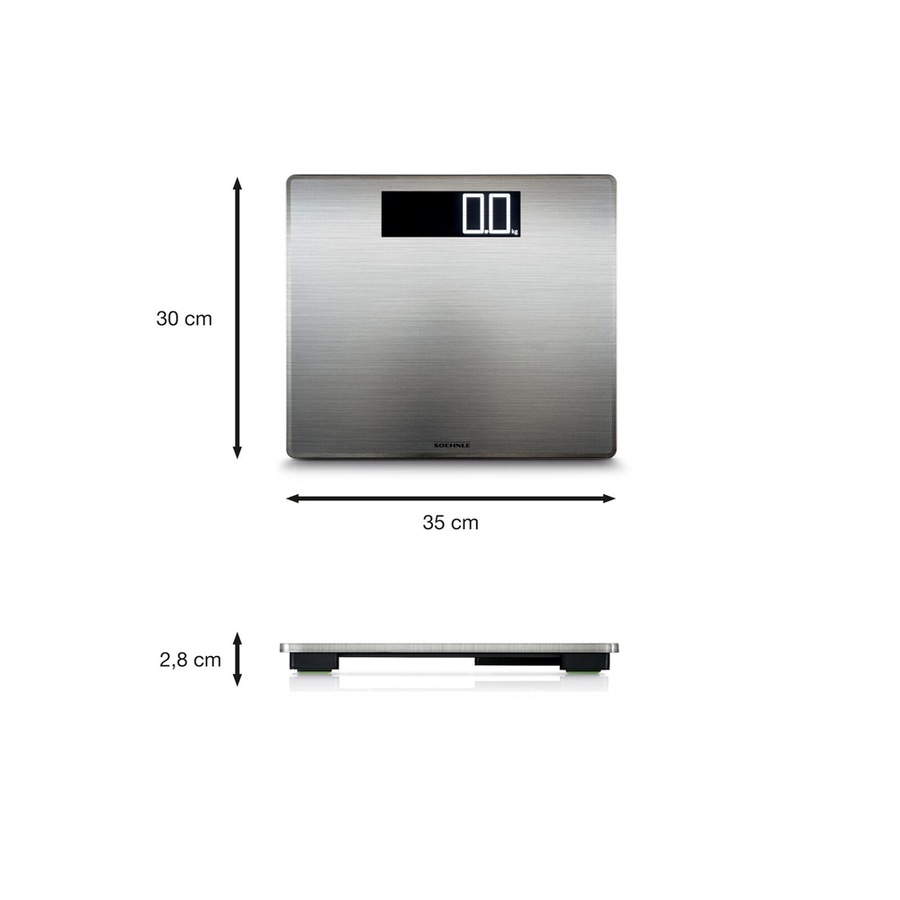 Soehnle Style Sense Safe 300 Stainless Steel Digital LCD Bathroom Scale 180kg