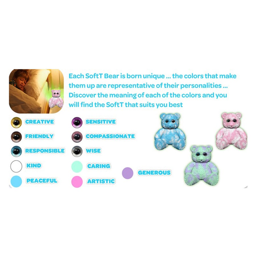 SoftT 28cm Bear Deluxe Kids/Children Cuddle Plush Animal Toy Assorted 3y+