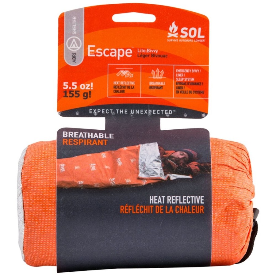 SOL Bivvy Escape Lite Ultralight Heat Reflective Breathable 208cm X 81cm