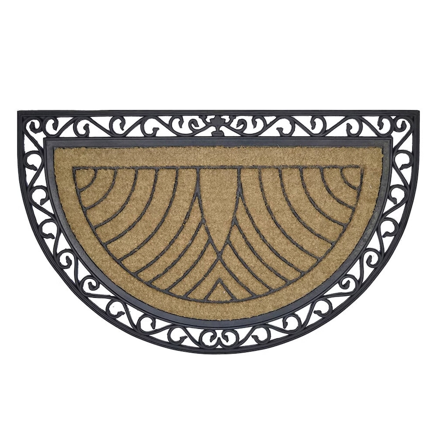 Solemate Coir Half Moon 76x120cm Stylish/Durable Outdoor Front Doormat