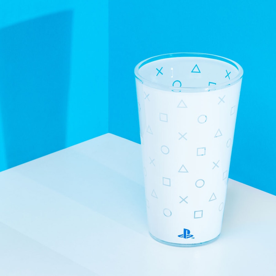 Sony Playstation PS5 Console Decorative Novelty Water Drinking Glass White
