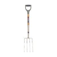 Spear & Jackson Workhorse Steel Forged Fork Heavy-Duty Garden Digging Tool Black