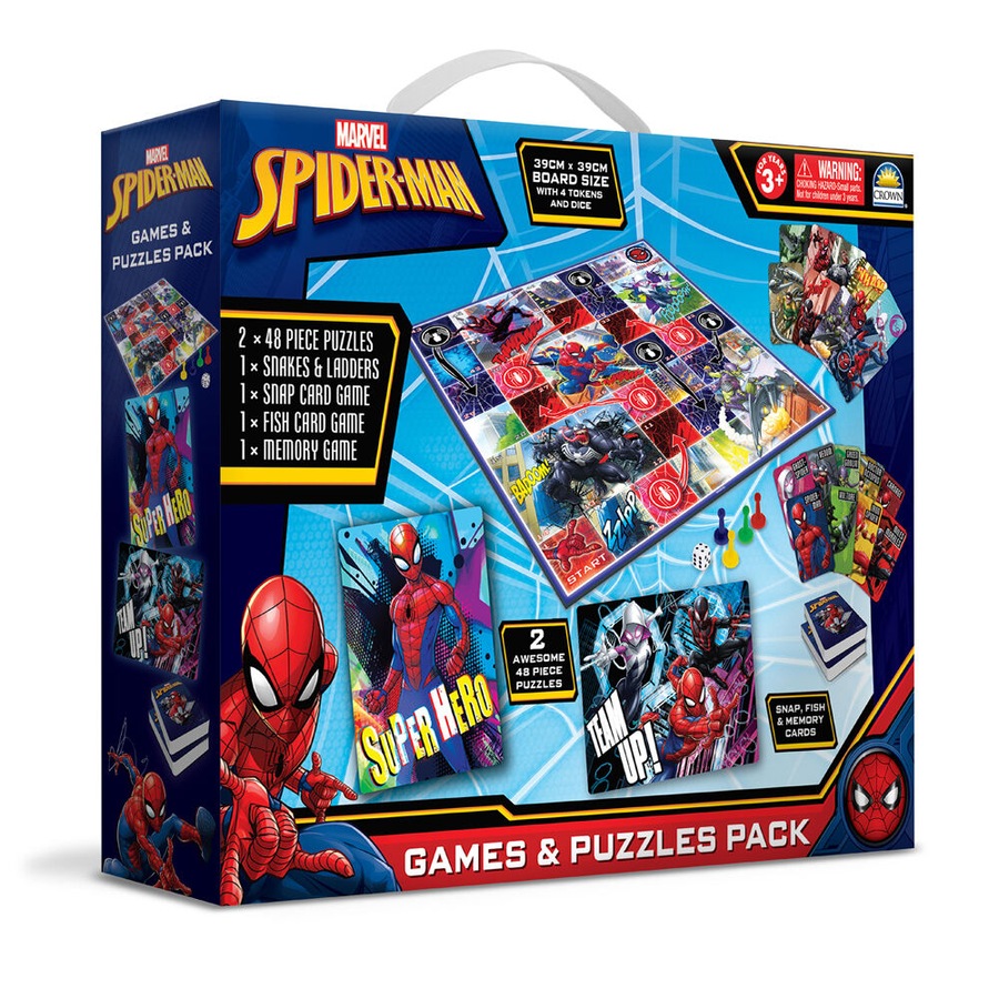 Spiderman Games & Puzzles Pack Memory Game Educational Toy Kids/Children 3y