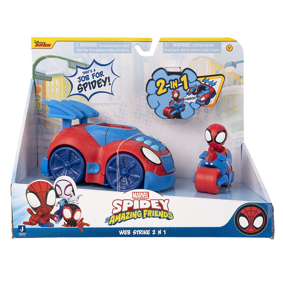 Spidey and His Amazing Friends Web Strike 2-in-1 Vehicle Kids/Children Toy 3y+
