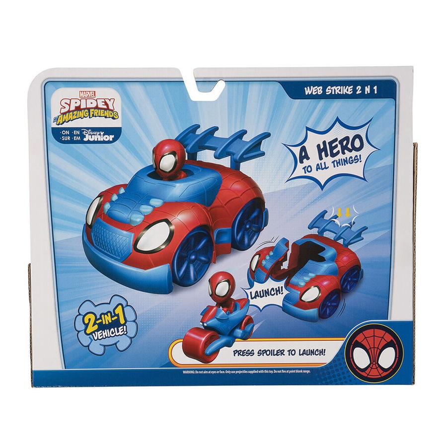 Spidey and His Amazing Friends Web Strike 2-in-1 Vehicle Kids/Children Toy 3y+
