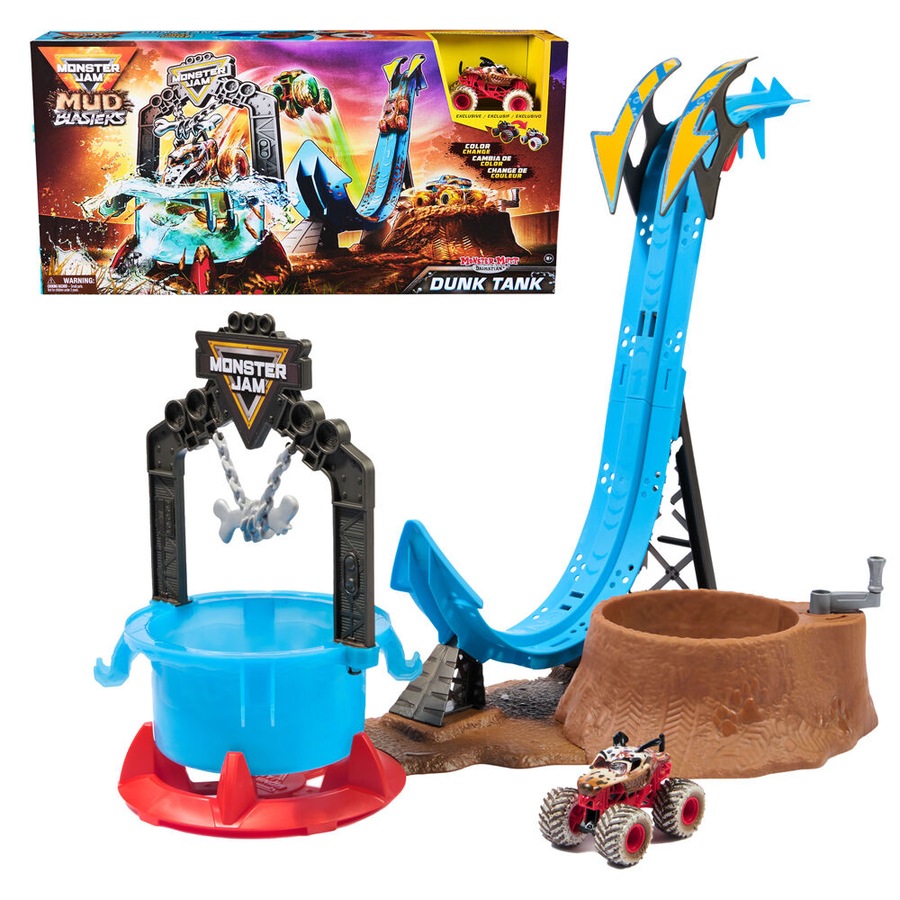 Spin Master Monster Jam Mud Blasters Dunk Tank 1:64 Truck Wash Playset 3y+