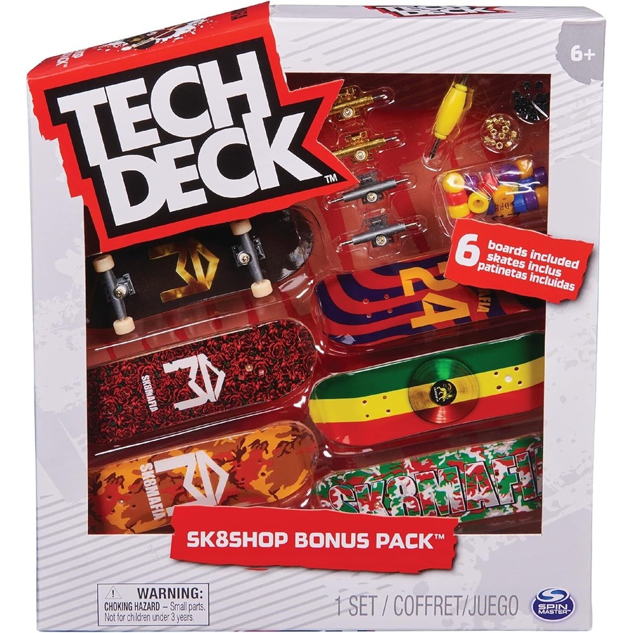 Spin Master Tech Deck Skate Shop Bonus Pack Fingerboard Kids Toy Assorted 6+