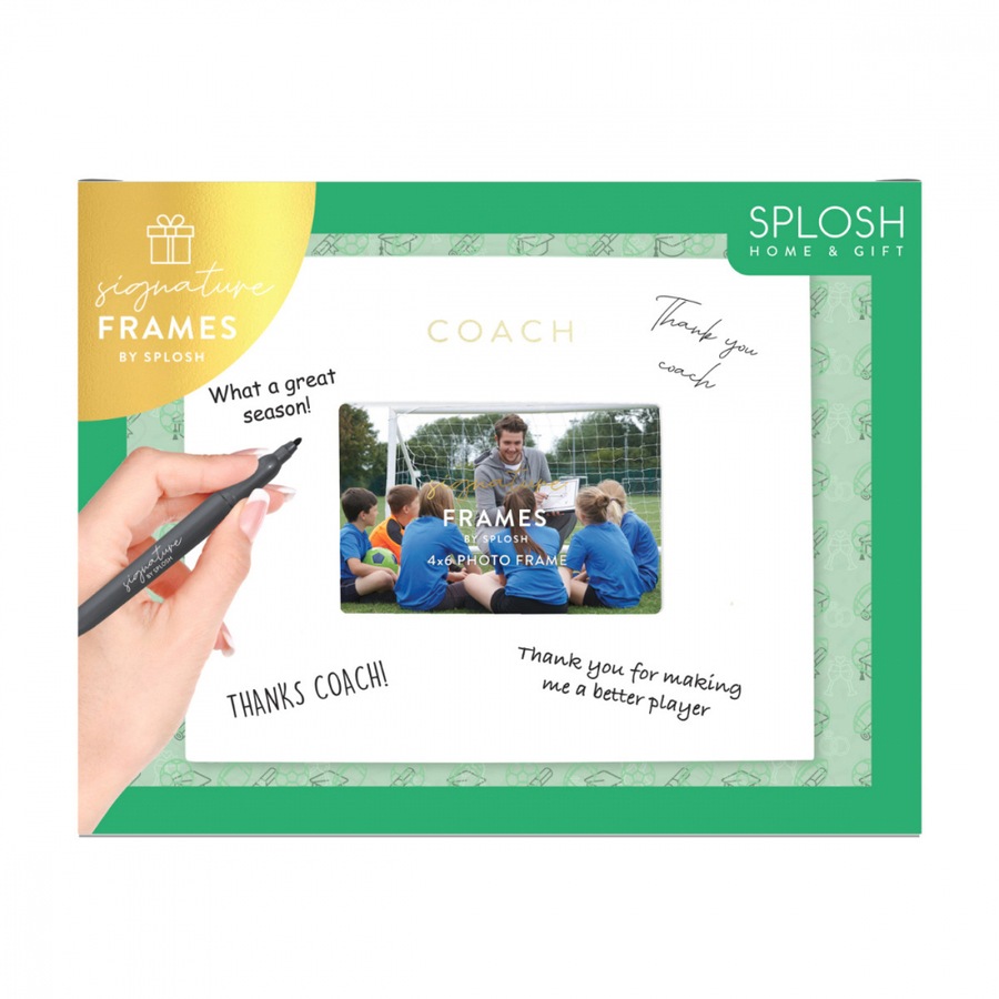 Splosh Coah Signature Photo Frame w/ Marker Home/Office Decor 27.5x23cm White