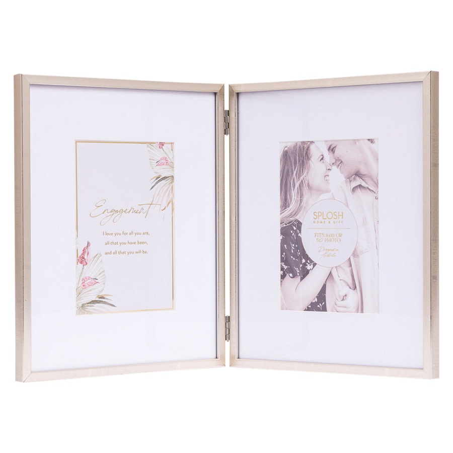 Splosh Wedding 5x7'' Picture/Photo Double Frame Standing Tabletop Home Decor