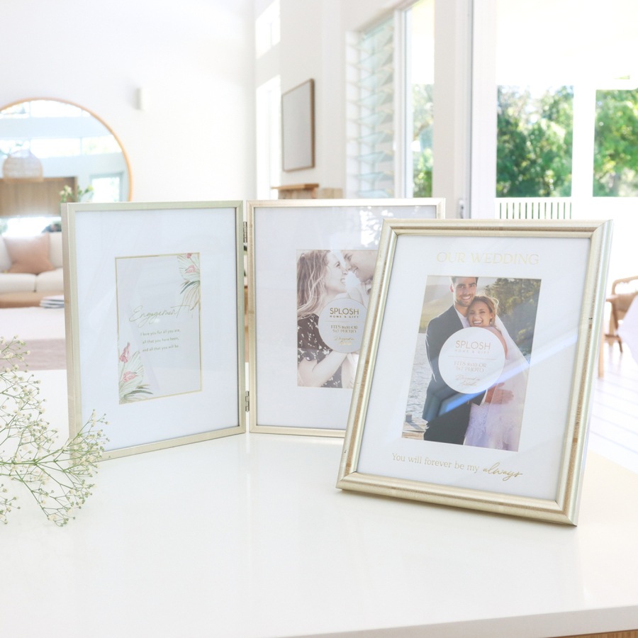 Splosh Wedding 5x7'' Picture/Photo Double Frame Standing Tabletop Home Decor