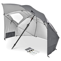 Sport-Brella 244cm Premiere Umbrella UPF 50+ Sun/Weather Protection w/ Bag Grey