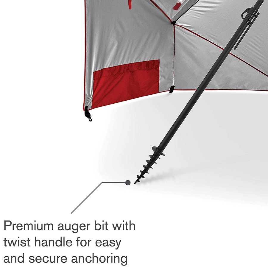 Sport-Brella 244cm Premiere Umbrella UPF 50+ Sun/Weather Protection w/ Bag Red