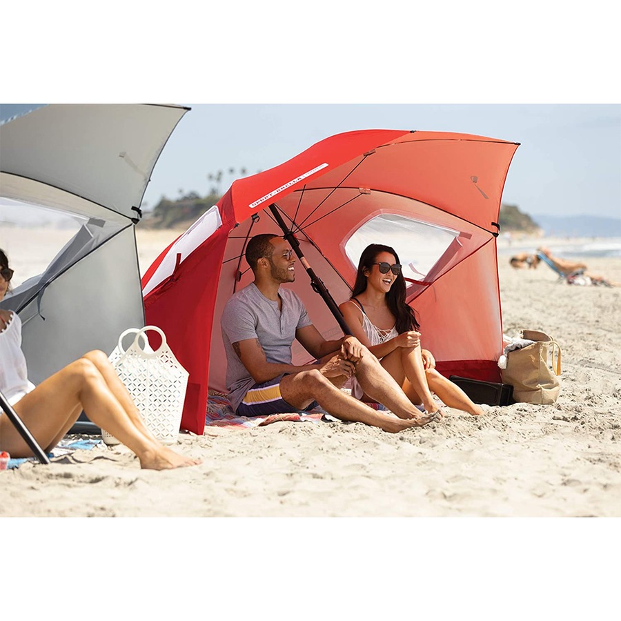 Sport-Brella 244cm Premiere Umbrella UPF 50+ Sun/Weather Protection w/ Bag Red