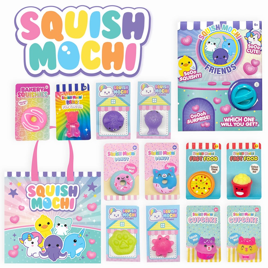 Squish Mochi Showbag Kids/Children Soft Squishy Stress Relief Sensory Toys