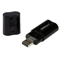 Star Tech USB Stereo Audio Adapter External Sound Card 3.5mm Jack for Computer