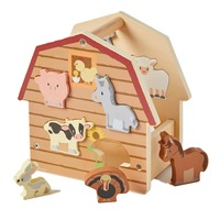 Studio Circus Farm Animal House Interactive Educational Children's Wood Toy 12m+