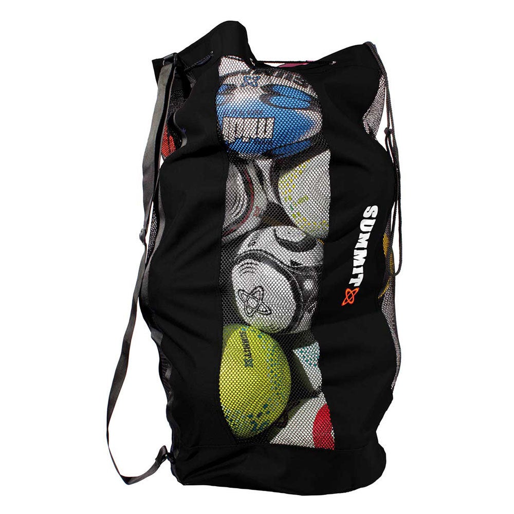 Summit Durable Mesh Ball Bag/Shoulder Strap/Base for Soccer/Football/Rugby/Sport